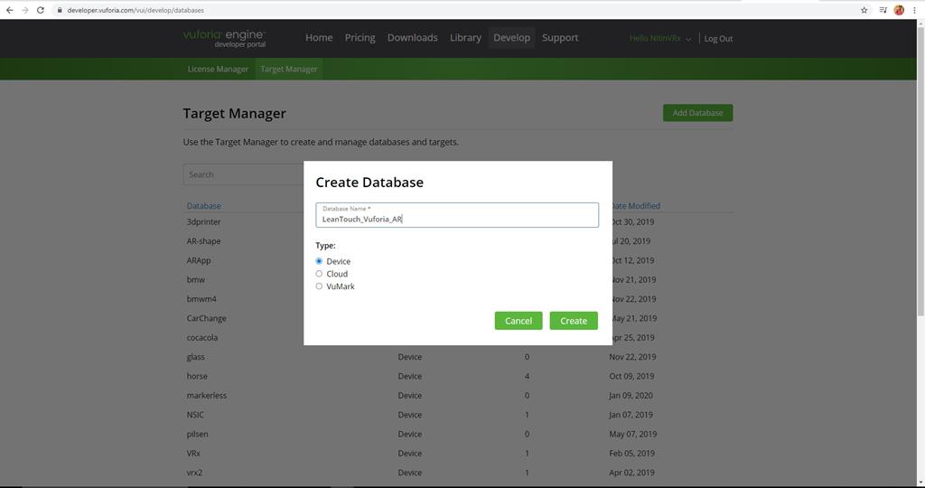 Leantouch_Vuforia_AR In Unity